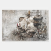 Santa-Verlassen-rechte Vorderseite Orientalisches Geschenkpapier Set (Vorderseite)