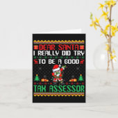 Santa versuchen, ein gutes Steuerzeichen zu sein - Karte (Gelbe Blume)