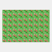 Santa versucht Yoga mit Frau Claus Pattern zu mach Geschenkpapier Set (Vorderseite 2)