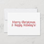 Santa Versus The Snowmen Flat Greeting Card Karte (Rückseite)