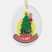 Santa-Verzierung für Chrismukka Keramik Ornament (Rechts)