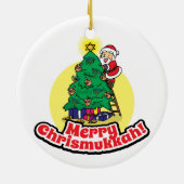 Santa-Verzierung für Chrismukka Keramik Ornament (Hinten)