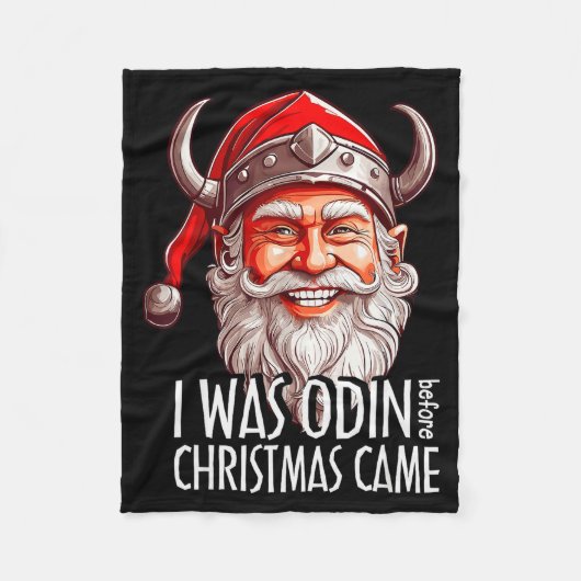 Santa Viking Christmas Men I Was Odin Before Chris Fleecedecke (Vorderseite)