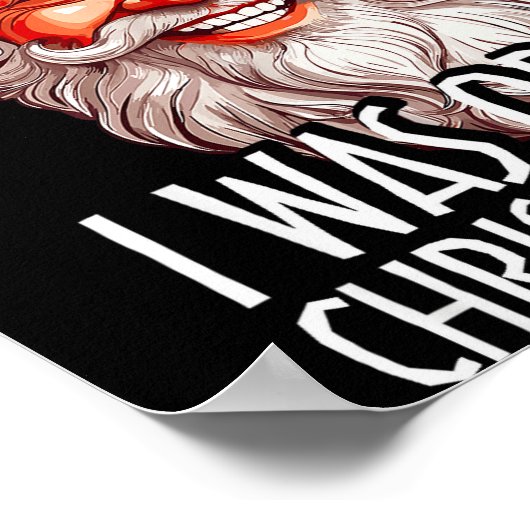 Santa Viking Christmas Men I Was Odin Before Chris Poster (Ecke)