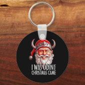 Santa Viking Christmas Men I Was Odin Before Chris Schlüsselanhänger (Vorderseite)