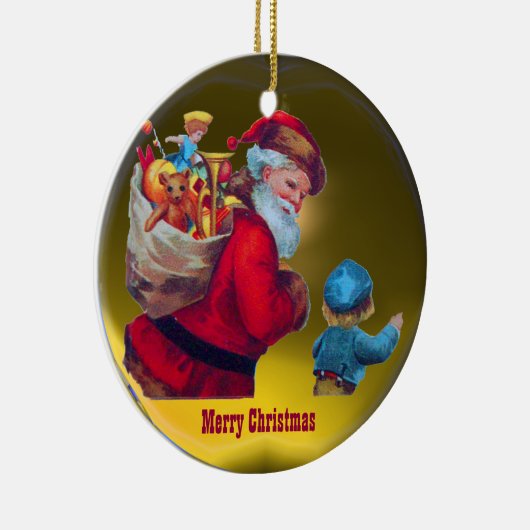 SANTA VINTAG 2 KERAMIKORNAMENT (Rechts)