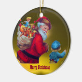 SANTA VINTAG 2 KERAMIKORNAMENT (Links)