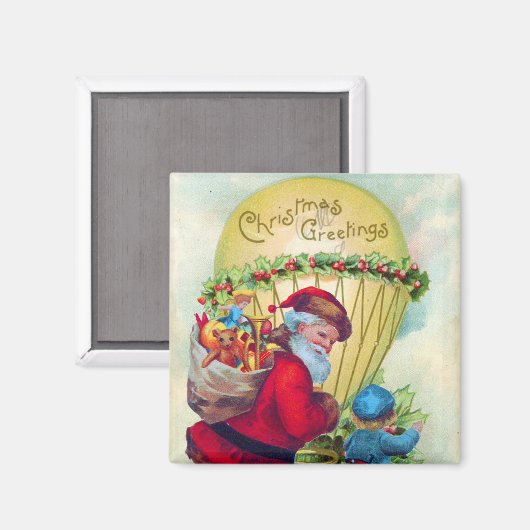 SANTA VINTAG 2 MAGNET (Vorderseite/Rückseite)