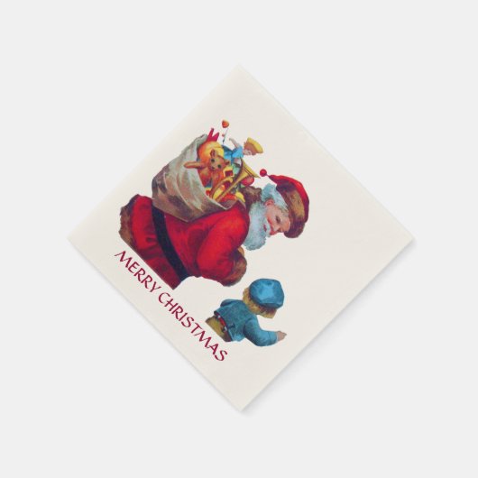 SANTA VINTAG 2 SERVIETTE (Ecke)