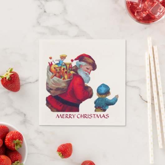 SANTA VINTAG 2 SERVIETTE (Beispiel)