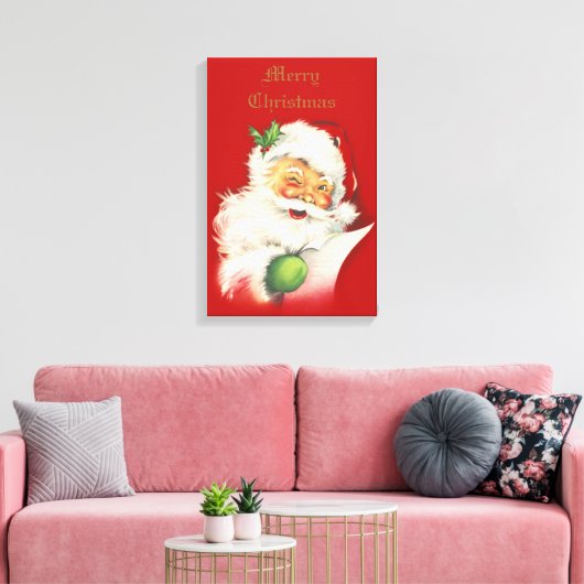 Santa Vintag Canvas Leinwanddruck (Insitu (Wohnzimmer))
