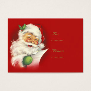 Santa Vintag Gift Tags