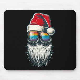 Santa Vintag Glasses Rainbow Weihnachts-Weihnachts Mousepad