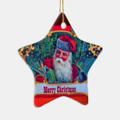 SANTA VINTAG KERAMIK ORNAMENT (Rechts)