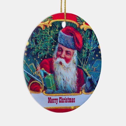 SANTA VINTAG KERAMIKORNAMENT (Rechts)