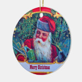 SANTA VINTAG KERAMIKORNAMENT (Links)
