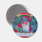 SANTA VINTAG MAGNET (Vorderseite/Rückseite)