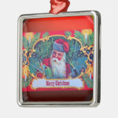 SANTA VINTAG SILBERNES ORNAMENT (Links)