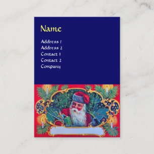SANTA VINTAGE blau Visitenkarte