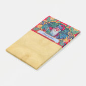 SANTA VINTAGE CHRISTMAS PARCHMENT POST-IT KLEBEZETTEL (angewinkelt)