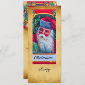 SANTA VINTAGE CHRISTMAS PARTY 1 EINLADUNG (Vorne/Hinten)