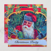SANTA VINTAGE CHRISTMAS PARTY EINLADUNG (Vorne/Hinten)