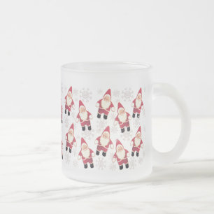 Santa Vintage Gnom Glas Weihnachtsbecher Mattglastasse
