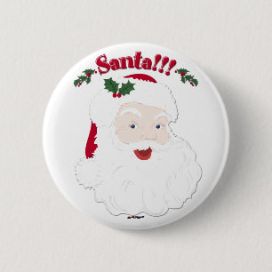 Santa! Vintager WeihnachtsWeihnachtsWeihnachtsWeih Button