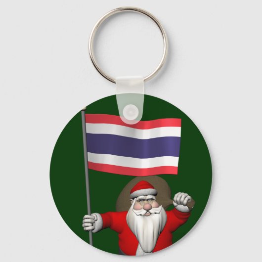 Santa Visiting Thailand Schlüsselanhänger (Vorderseite)