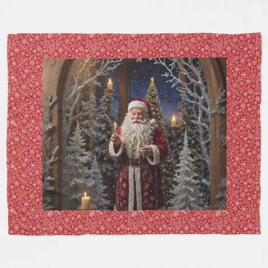 Santa Visits Fleecedecke (Vorderseite (Horizontal))