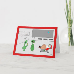 Santa Voll Milch & Cookies Weihnachtskarte Feiertagskarte