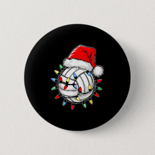 Santa Volleyball Ball Shirt Männer Jugend Jungen W Button
