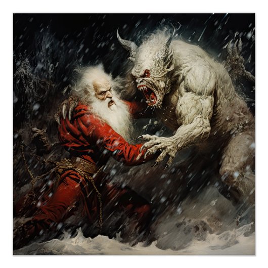 Santa VS Krampus Poster (Vorderseite)
