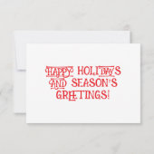 Santa vs Schneemänner Flache Grußkarte Karte (Rückseite)