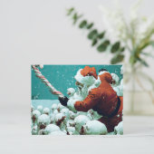 Santa vs Snowmen Flat Greeting Card Postkarte (Stehend Vorderseite)