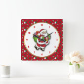 Santa Wall Clock Quadratische Wanduhr (Zuhause)