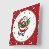 Santa Wall Clock Quadratische Wanduhr (Winkel)