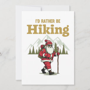 Santa Wandern Feiertagskarte