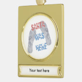 Santa war hier Banner-Ornament gold (Links)