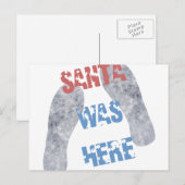 Santa war hier feiertagspostkarte (Vorne/Hinten)