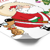 Santa war hier fröhliches Weihnachtsgebäck Poster (Ecke)