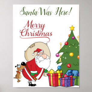 Santa war hier fröhliches Weihnachtsgebäck Poster