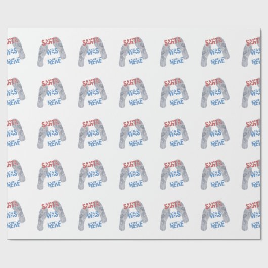 Santa war hier geschenkpapier (Flach)