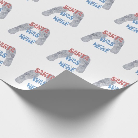 Santa war hier geschenkpapier (Ecke)