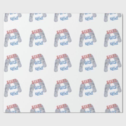 Santa war hier geschenkpapier (Flach)