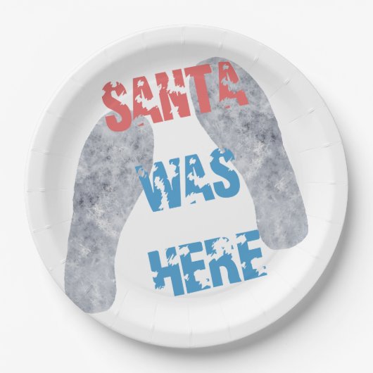 Santa war hier pappteller (Vorderseite)