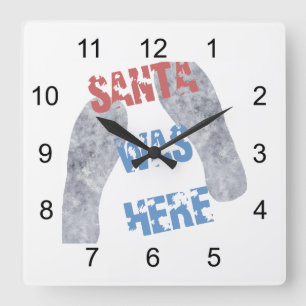 Santa war hier quadratische wanduhr