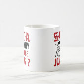 Santa, warum beurteilst du so lustig kaffeetasse (Mittel)