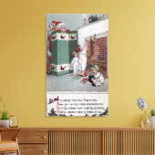 Santa Watching von hinter dem Bildschirm Leinwanddruck (Insitu (Wohnzimmer))