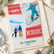 Santa We Believe Streifen Urlaubsfoto